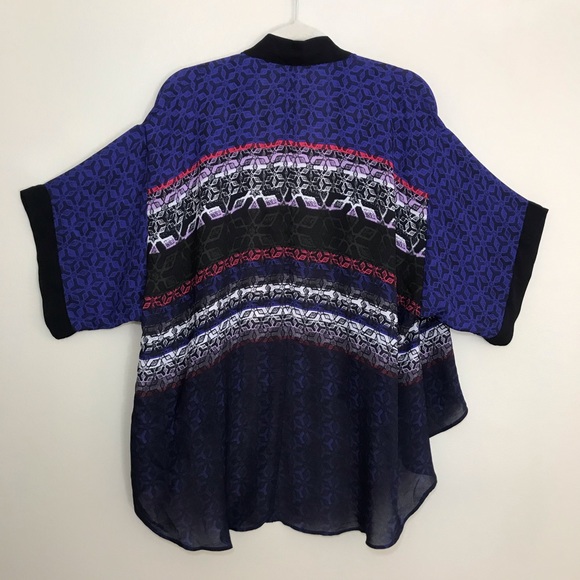 ⚡️SOLS⚡️Silence + Noise Shawl Kimono Cardigan Blue - Picture 4 of 16